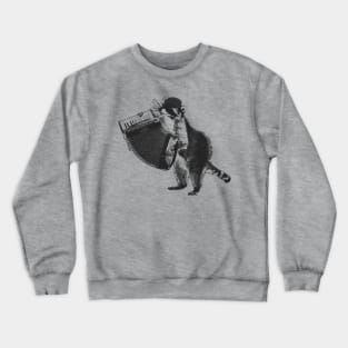 Raccoon wielding accordion Crewneck Sweatshirt